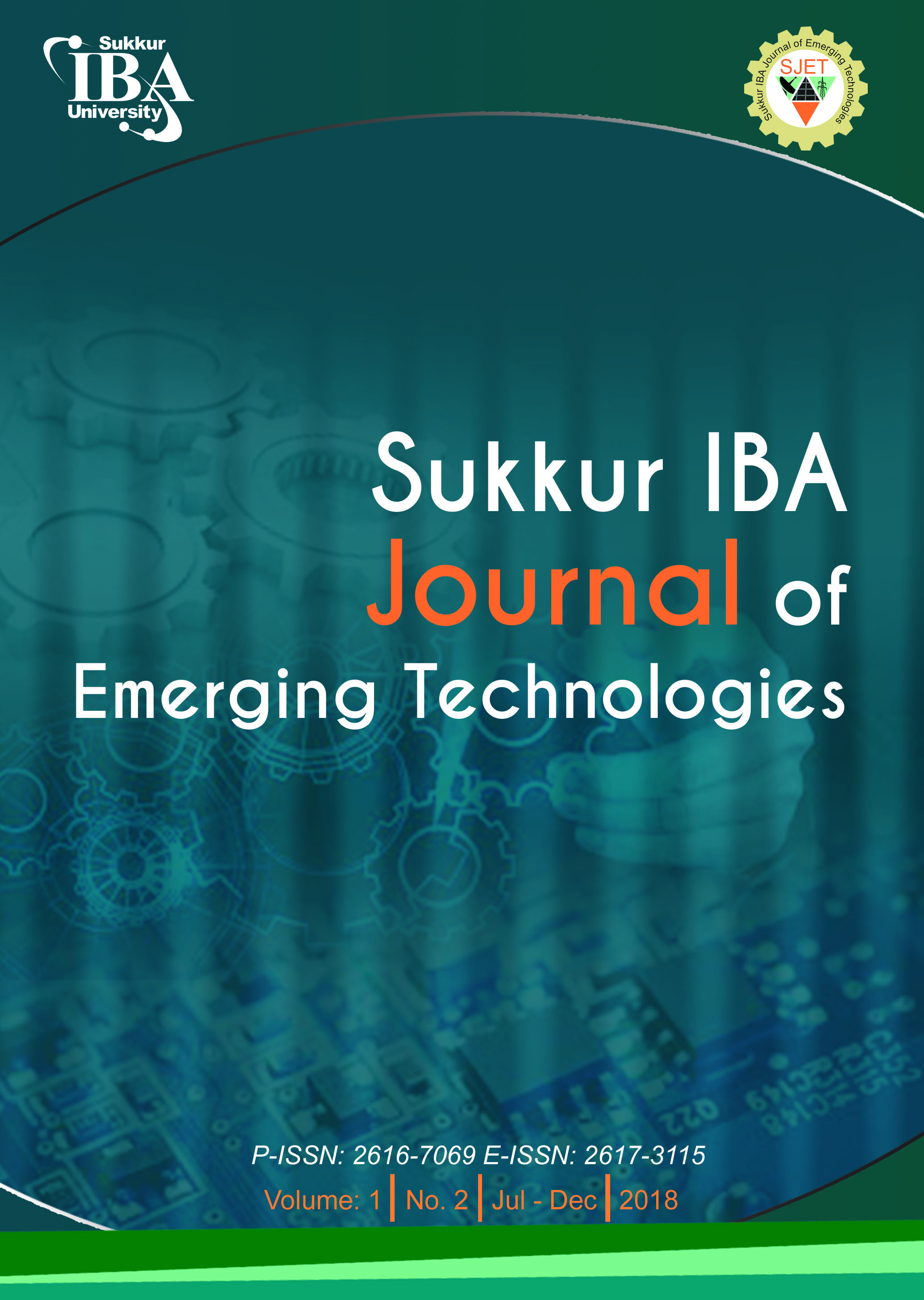 					View Vol. 1 No. 2 (2018): Sukkur IBA Journal of Emerging Technologies
				
