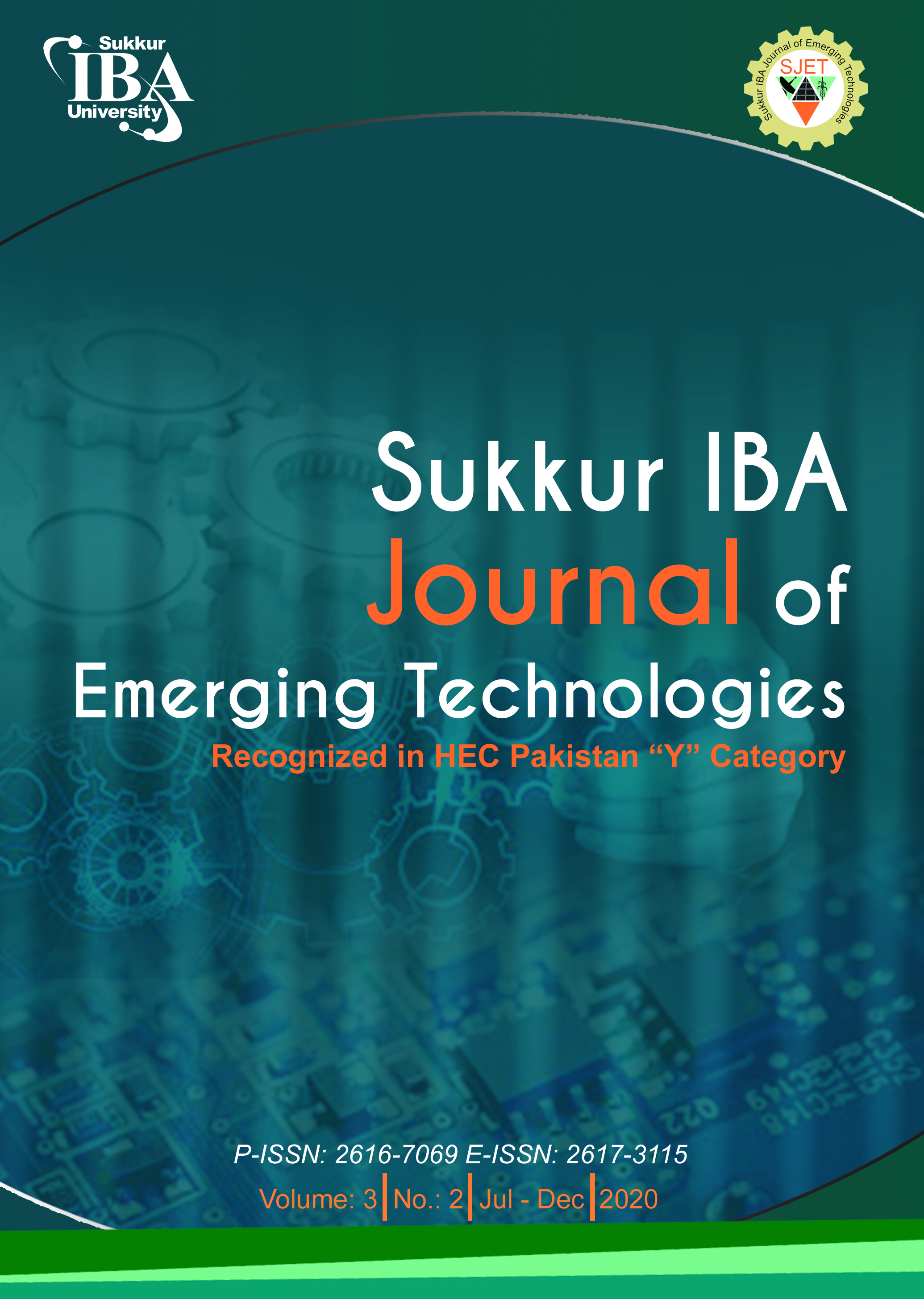 					View Vol. 3 No. 2 (2020): Sukkur IBA Journal of Emerging Technologies (SJET)
				