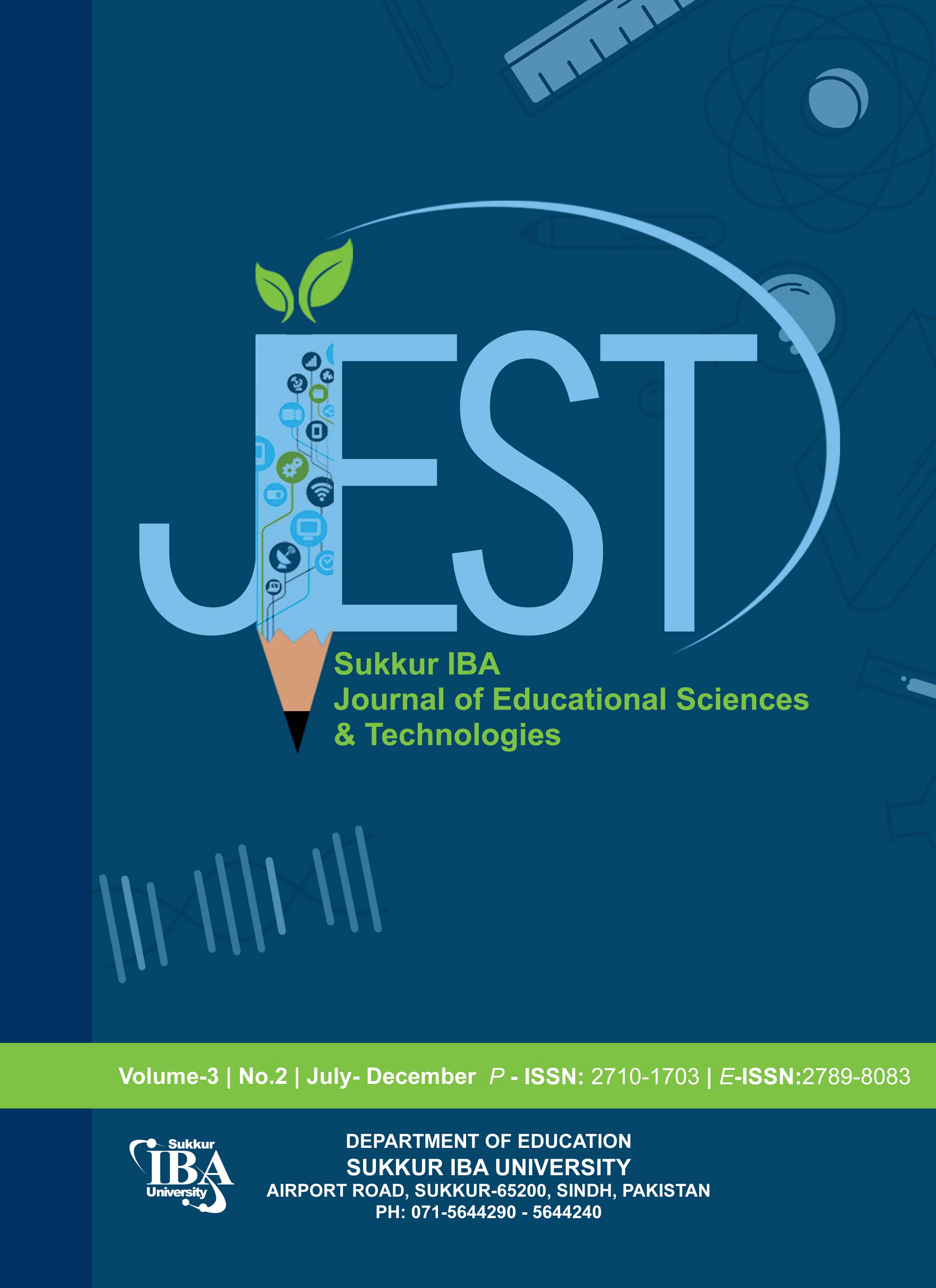 					View Vol. 3 No. 2 (2023): July– December Sukkur IBA Journal of Educational Sciences & Technologies - SJEST
				