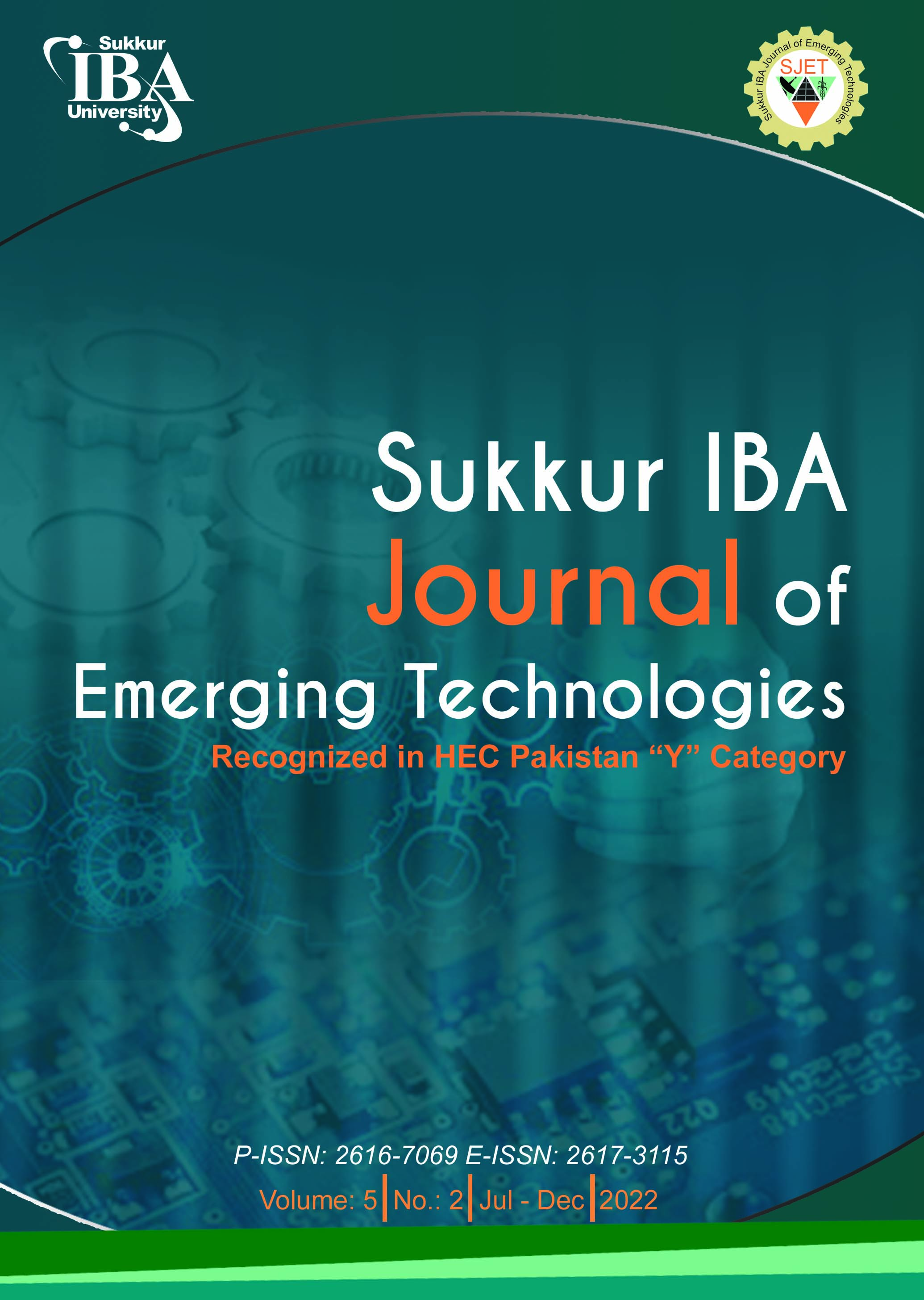 					View Vol. 5 No. 2 (2022): Sukkur IBA Journal of Emerging Technologies- July – December 2022
				
